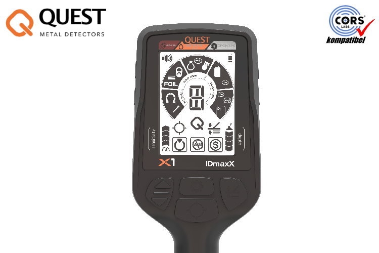 Preview: Quest X1 Metalldetektor &amp; Xpointer Pinpointer (orange) &amp; Schatzsucherha